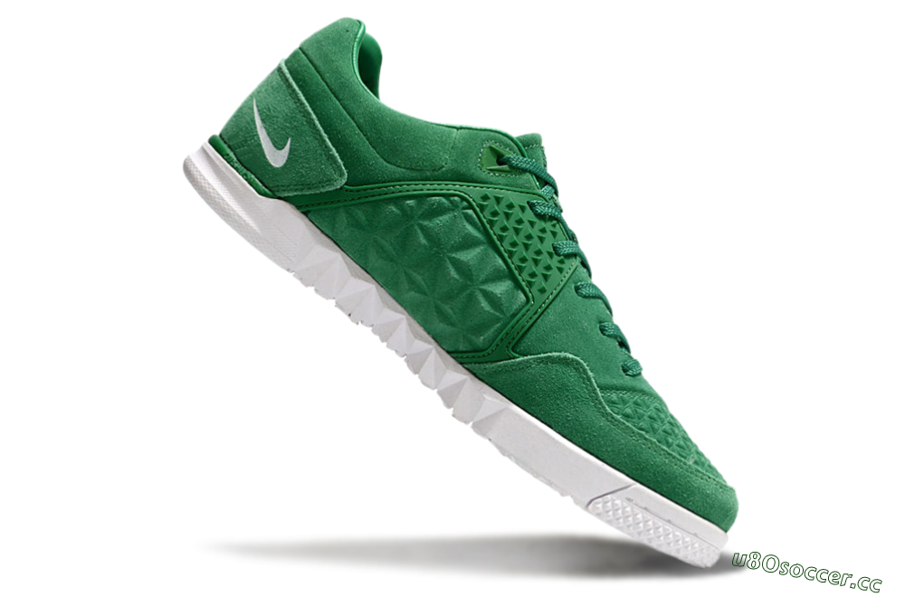Men's Nike Street Gato IC Indoor & Futsal Low-Tops Football Shoes - Green/Grey/White 4