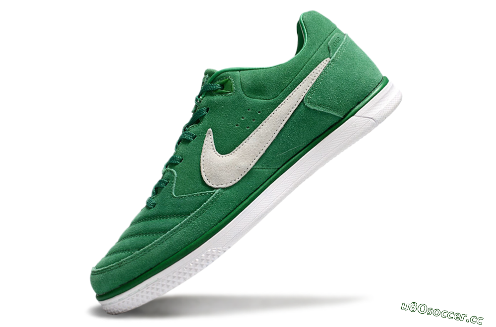 Men's Nike Street Gato IC Indoor & Futsal Low-Tops Football Shoes - Green/Grey/White 5