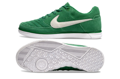 Men's Nike Street Gato IC Indoor & Futsal Low-Tops Football Shoes - Green/Grey/White