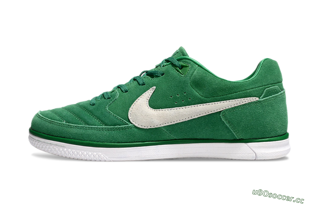 Men's Nike Street Gato IC Indoor & Futsal Low-Tops Football Shoes - Green/Grey/White 0