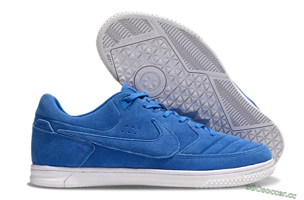 Men's Nike Street Gato IC Indoor & Futsal Low-Tops Football Shoes - Blue/White 2