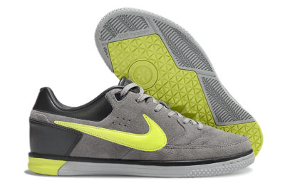 Men's Nike Street Gato IC Indoor & Futsal Low-Tops Football Shoes - Grey/Yellow/Black