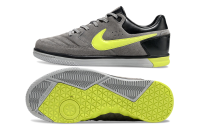 Men's Nike Street Gato IC Indoor & Futsal Low-Tops Football Shoes - Grey/Yellow/Black