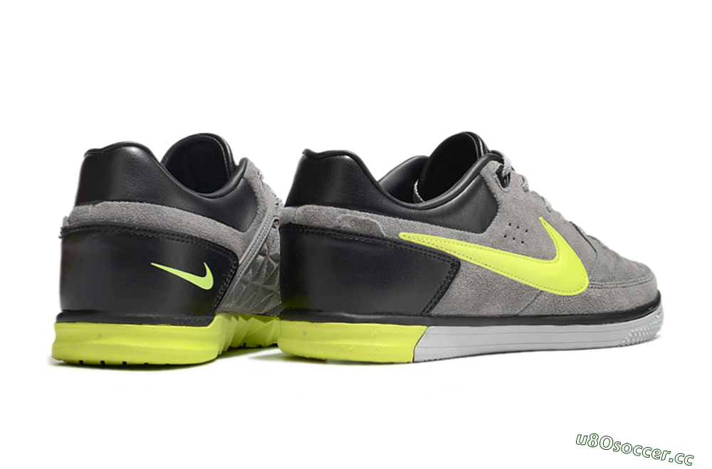 Men's Nike Street Gato IC Indoor & Futsal Low-Tops Football Shoes - Grey/Yellow/Black 6