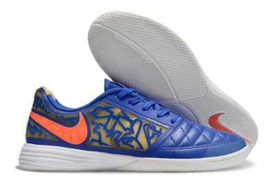 Men's Nike Street Gato IC Indoor & Futsal Low-Tops Football Shoes - Blue/Yellow/Red