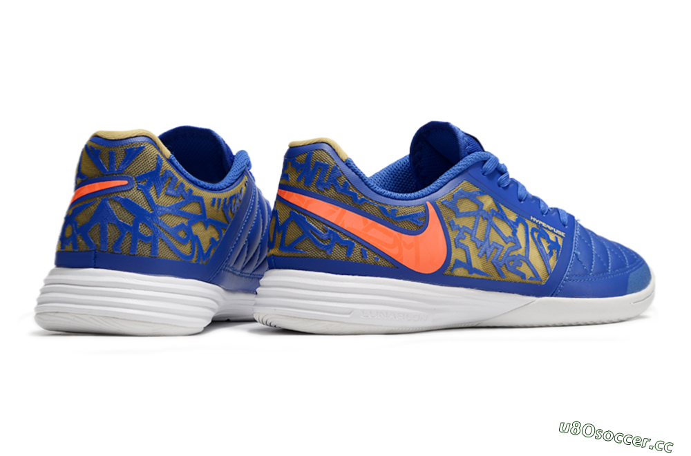 Men's Nike Street Gato IC Indoor & Futsal Low-Tops Football Shoes - Blue/Yellow/Red 6