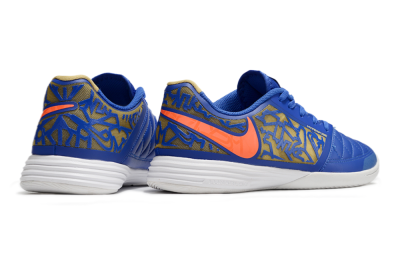Men's Nike Street Gato IC Indoor & Futsal Low-Tops Football Shoes - Blue/Yellow/Red