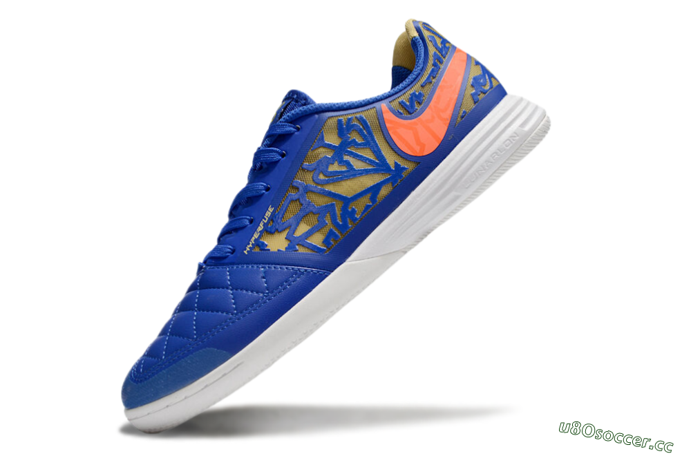 Men's Nike Street Gato IC Indoor & Futsal Low-Tops Football Shoes - Blue/Yellow/Red 5