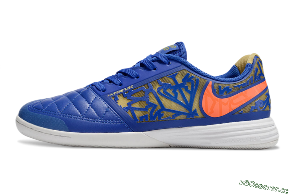 Men's Nike Street Gato IC Indoor & Futsal Low-Tops Football Shoes - Blue/Yellow/Red 0