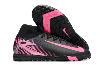 Men's Nike Air Zoom Mercurial Superfly 10 Elite TF Artificial Turf High-Tops Football Shoes - Black/Pink