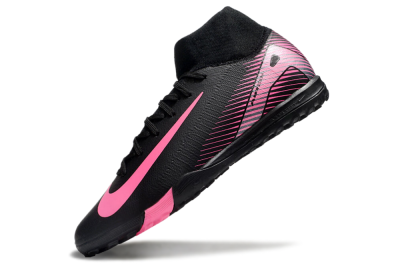 Men's Nike Air Zoom Mercurial Superfly 10 Elite TF Artificial Turf High-Tops Football Shoes - Black/Pink
