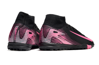 Men's Nike Air Zoom Mercurial Superfly 10 Elite TF Artificial Turf High-Tops Football Shoes - Black/Pink