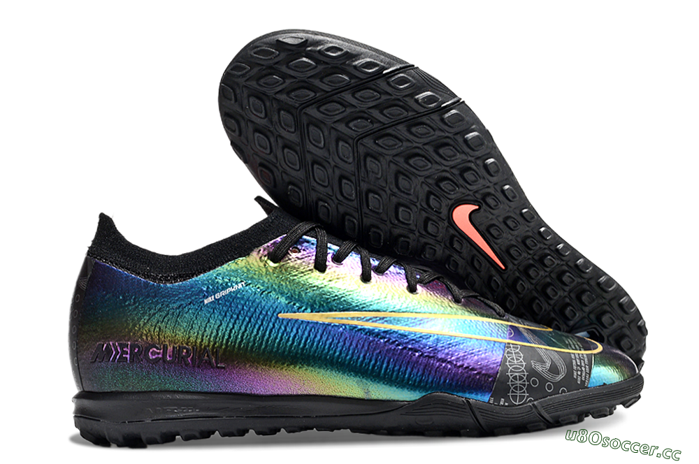 Unisex Nike Air Zoom Mercurial Vapor 16 Elite TF Artificial Turf Low-Tops Football Shoes - Laser/Black/Yellow 2
