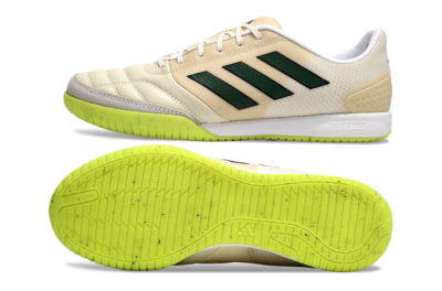 Men's Adidas Competition Top IC Indoor & Futsal Low-Tops Football Shoes - Brown/Green/White