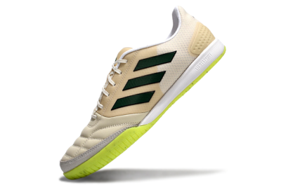 Men's Adidas Competition Top IC Indoor & Futsal Low-Tops Football Shoes - Brown/Green/White