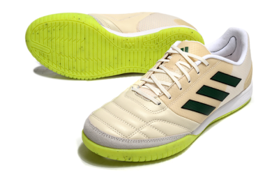 Men's Adidas Competition Top IC Indoor & Futsal Low-Tops Football Shoes - Brown/Green/White