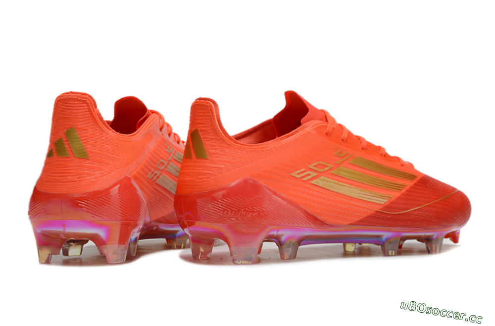 Men's Adidas F50 Elite FG Firm Ground Low-Tops Football Boots - Red/Gold 6