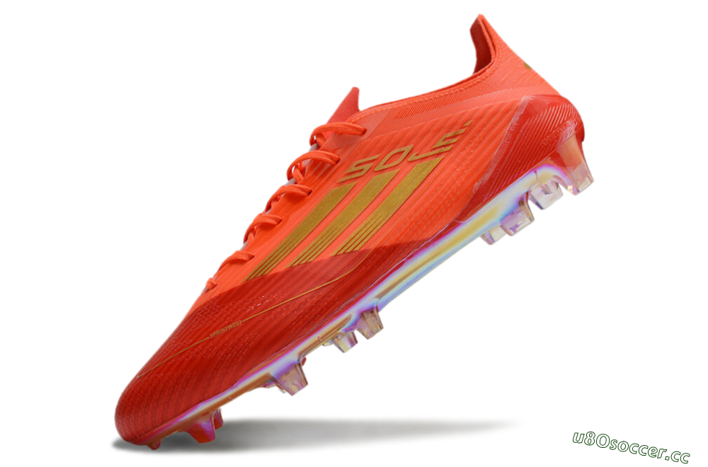 Men's Adidas F50 Elite FG Firm Ground Low-Tops Football Boots - Red/Gold 5