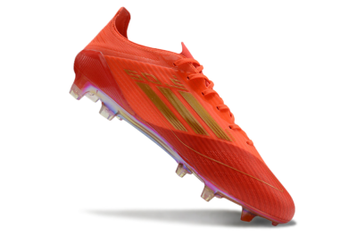 Men's Adidas F50 Elite FG Firm Ground Low-Tops Football Boots - Red/Gold