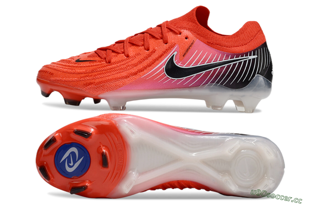 Men's Nike Phantom Luna Elite NU FG Firm Ground Low-Tops Football Boots - Red/Black/White 1