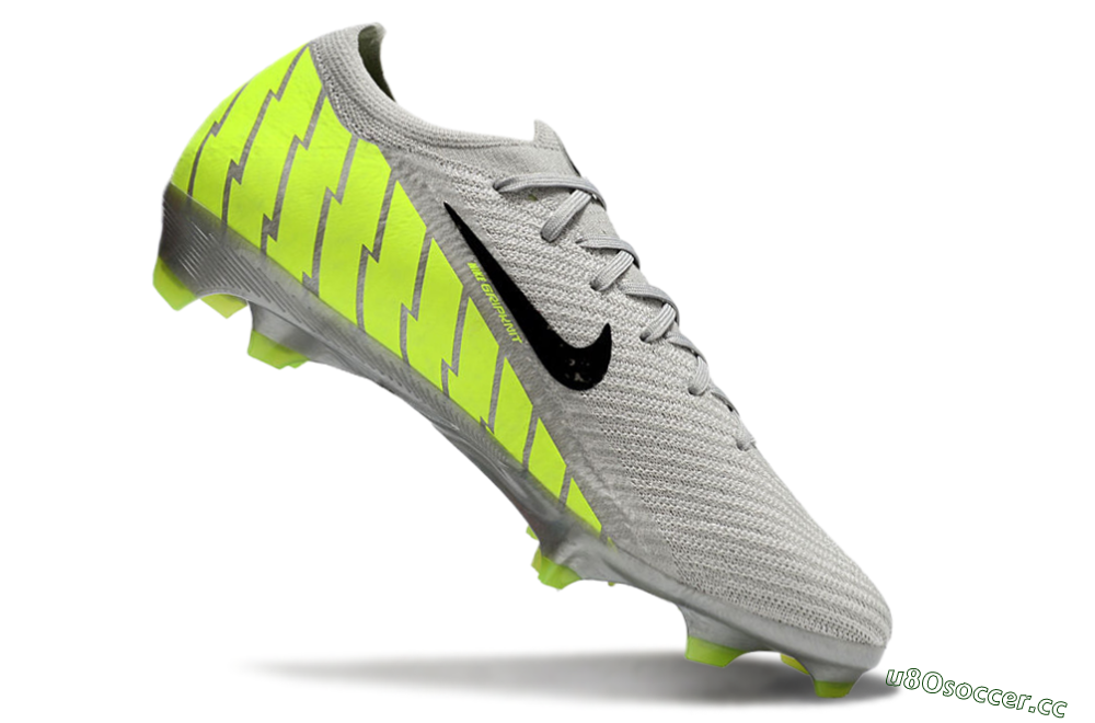 Men's Nike Air Zoom Mercurial Vapor 16 Elite FG Firm Ground Low-Tops Football Boots - Grey/Black/Yellow 4