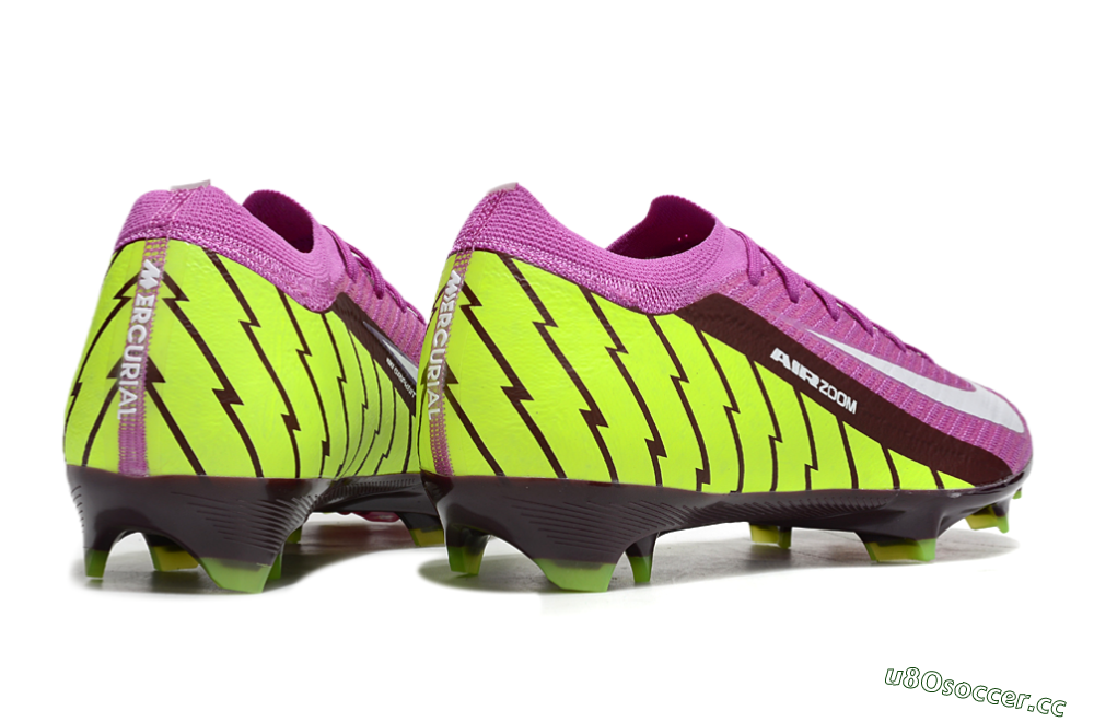 Men's Nike Air Zoom Mercurial Vapor 16 Elite FG Firm Ground Low-Tops Football Boots - Pink/White/Yellow 6