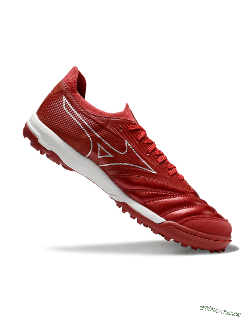 Men's Mizuno Morelia Neo Sala TF Artificial Turf Low-Tops Football Shoes - Red/Gold/White 4