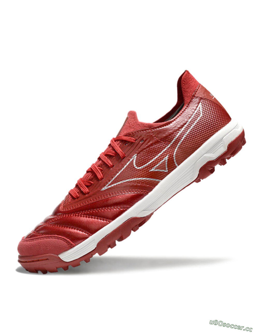 Men's Mizuno Morelia Neo Sala TF Artificial Turf Low-Tops Football Shoes - Red/Gold/White 5