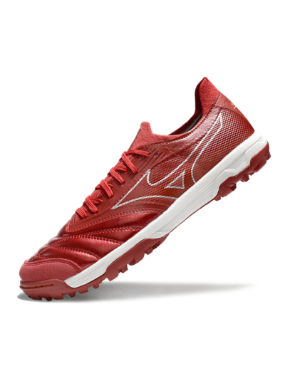 Men's Mizuno Morelia Neo Sala TF Artificial Turf Low-Tops Football Shoes - Red/Gold/White