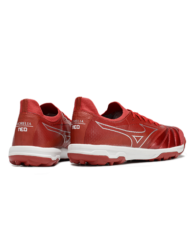 Men's Mizuno Morelia Neo Sala TF Artificial Turf Low-Tops Football Shoes - Red/Gold/White