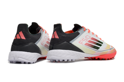 Men's Adidas F50 Elite TF Artificial Turf Low-Tops Football Shoes - White/Red/Yellow