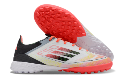 Men's Adidas F50 Elite TF Artificial Turf Low-Tops Football Shoes - White/Red/Yellow