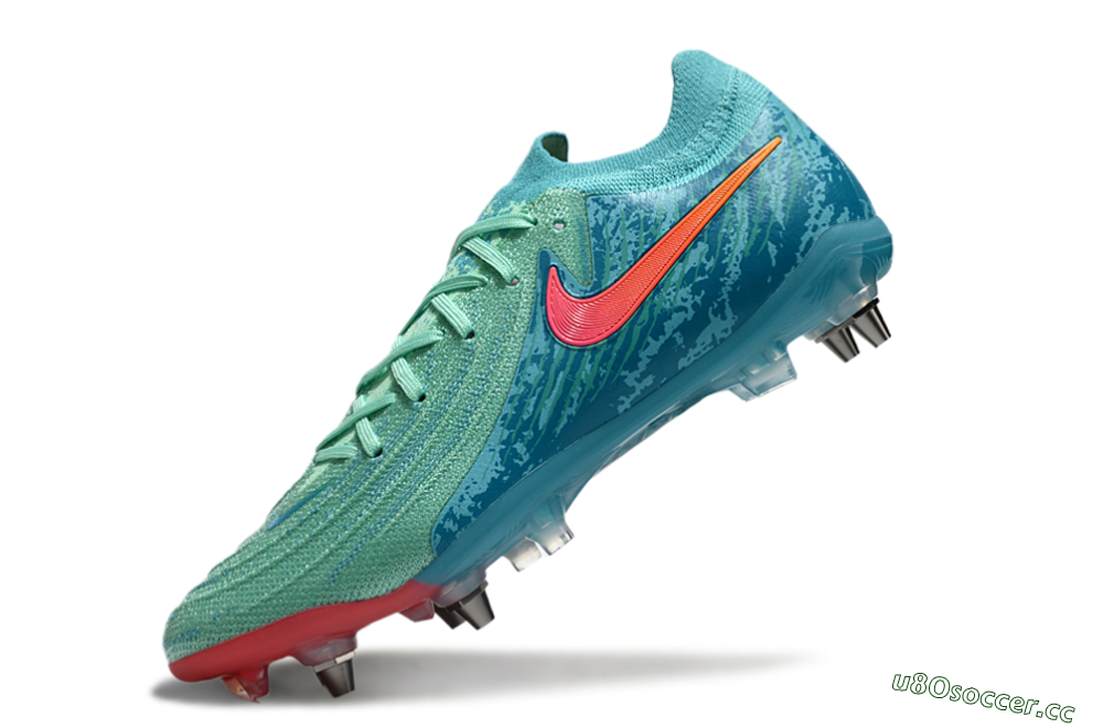 Men's Nike Phantom Luna Elite SG Soft Ground Low-Tops Football Boots - Jade/Red/Blue 5