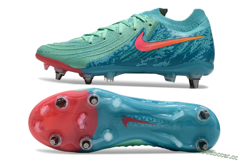 Men's Nike Phantom Luna Elite SG Soft Ground Low-Tops Football Boots - Jade/Red/Blue 1