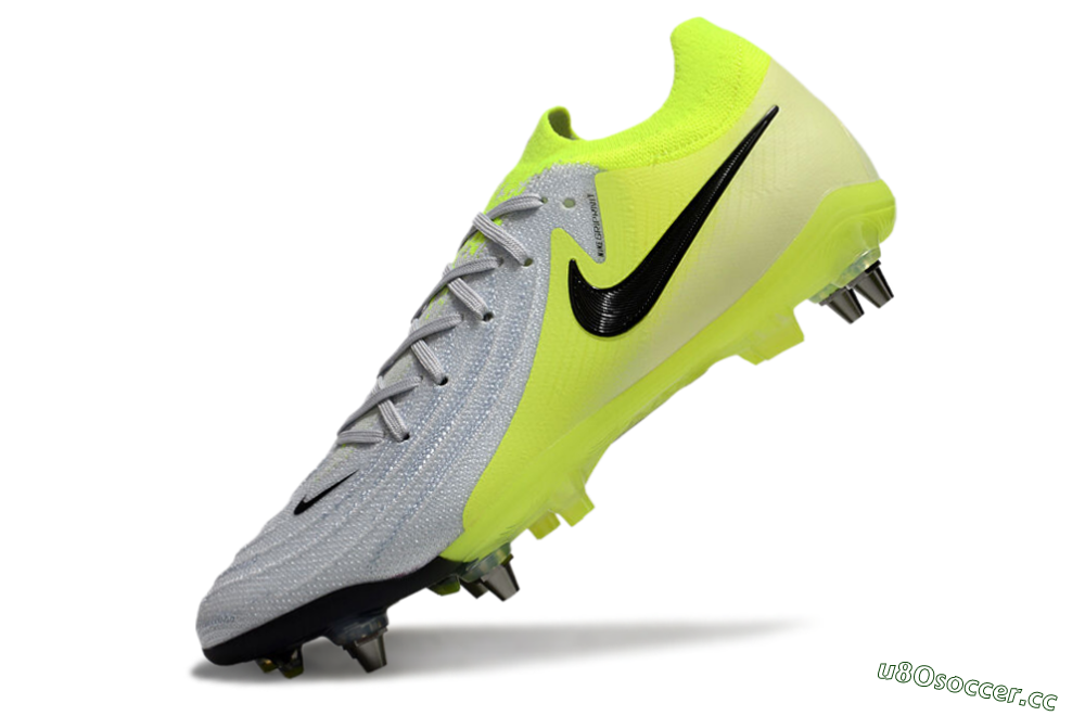 Men's Nike Phantom Luna Elite SG Soft Ground Low-Tops Football Boots - Grey/Yellow/Black 5
