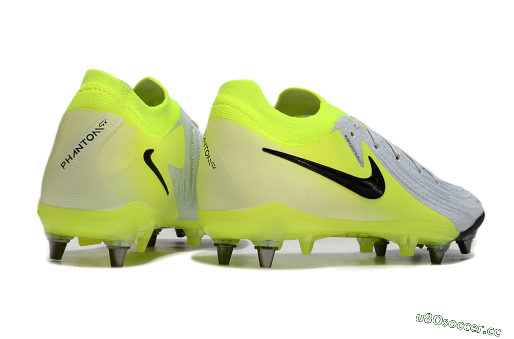 Men's Nike Phantom Luna Elite SG Soft Ground Low-Tops Football Boots - Grey/Yellow/Black 6