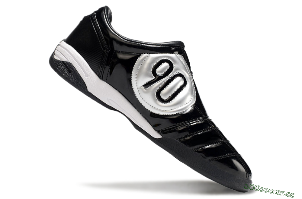 Men's Nike Total 90 II IC Indoor & Futsal Low-Tops Football Shoes - Black/White 4