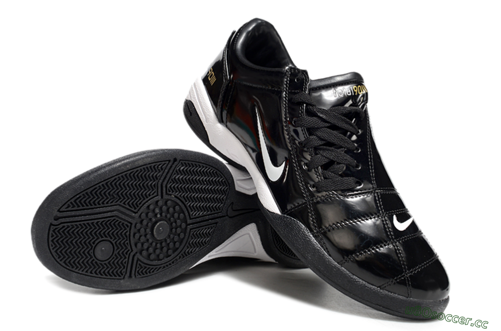 Men's Nike Total 90 II IC Indoor & Futsal Low-Tops Football Shoes - Black/White 3