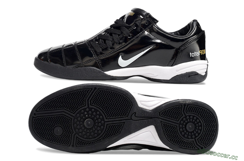Men's Nike Total 90 II IC Indoor & Futsal Low-Tops Football Shoes - Black/White 1