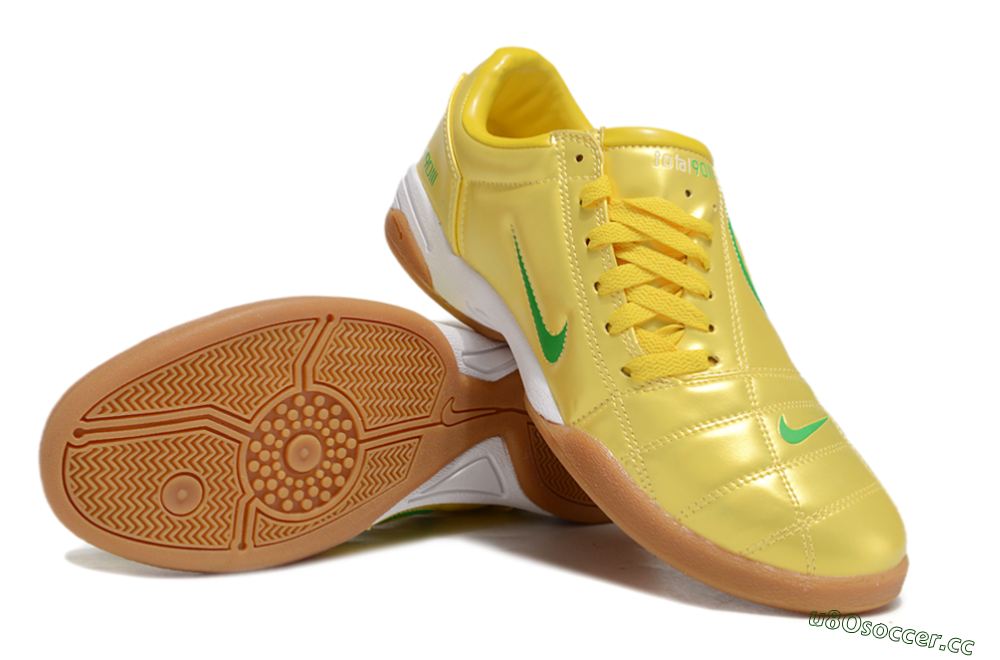 Men's Nike Total 90 II IC Indoor & Futsal Low-Tops Football Shoes - Yellow/Green/White 3