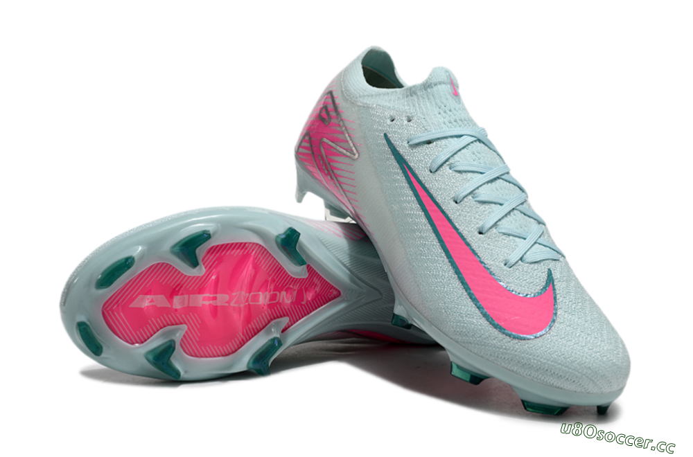 Men's Nike Air Zoom Mercurial Vapor 16 Elite FG Firm Ground Low-Tops Football Boots - Jade/Pink/Silver 3