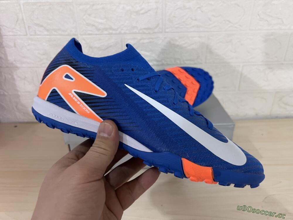 Unisex Nike Air Zoom Mercurial Vapor 16 Elite TF Artificial Turf Low-Tops Football Shoes - Blue/White/Orange