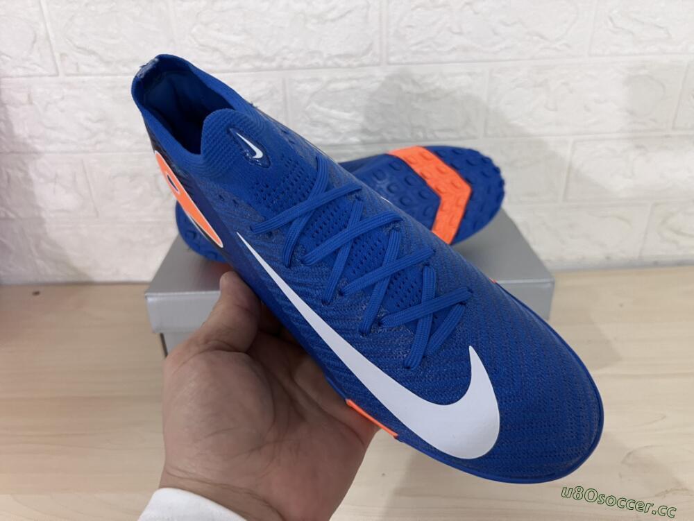 Unisex Nike Air Zoom Mercurial Vapor 16 Elite TF Artificial Turf Low-Tops Football Shoes - Blue/White/Orange