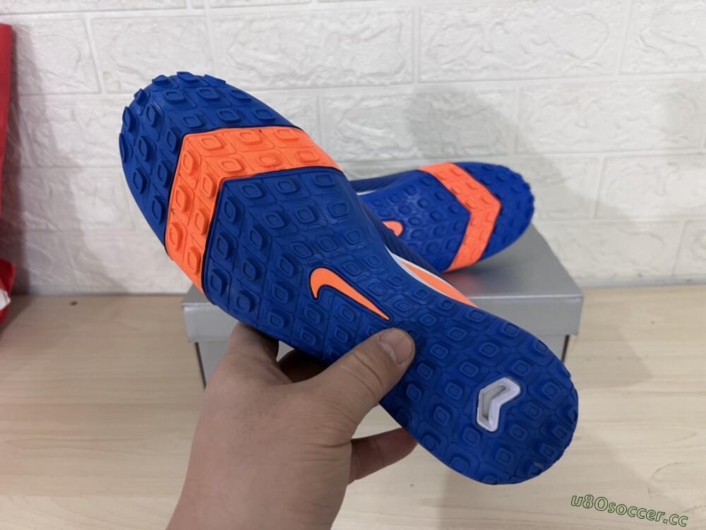 Unisex Nike Air Zoom Mercurial Vapor 16 Elite TF Artificial Turf Low-Tops Football Shoes - Blue/White/Orange