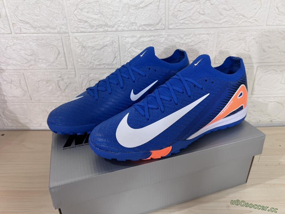 Unisex Nike Air Zoom Mercurial Vapor 16 Elite TF Artificial Turf Low-Tops Football Shoes - Blue/White/Orange
