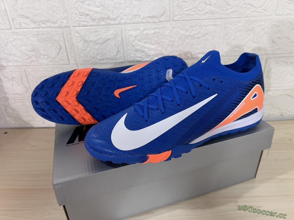 Unisex Nike Air Zoom Mercurial Vapor 16 Elite TF Artificial Turf Low-Tops Football Shoes - Blue/White/Orange