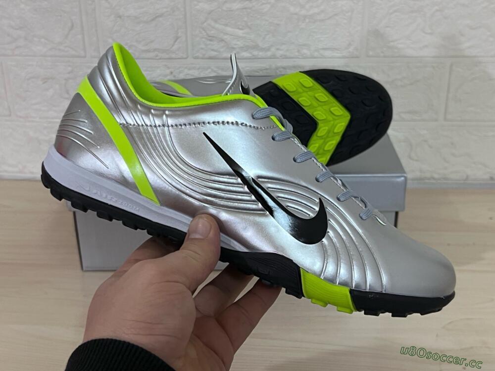 Unisex Nike Zoom Mercurial Vapor 1 Rgn SE TF Artificial Turf Low-Tops Football Shoes - Silver/Black/Yellow