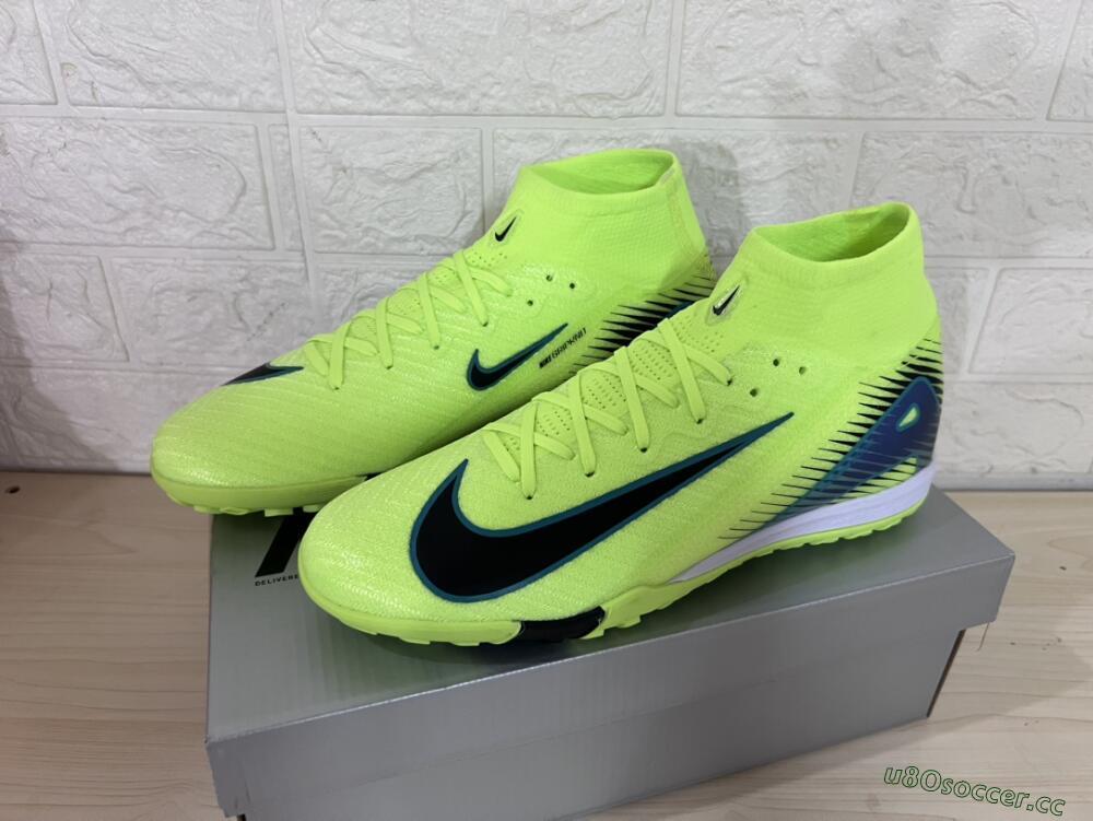 Unisex Nike Air Zoom Mercurial Superfly 10 Elite TF Artificial Turf Low-Tops Football Shoes - Yellow/Black/Blue