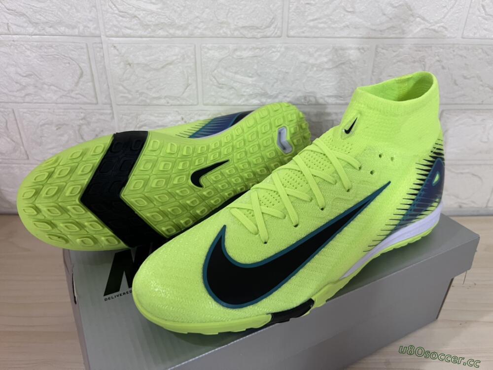 Unisex Nike Air Zoom Mercurial Superfly 10 Elite TF Artificial Turf Low-Tops Football Shoes - Yellow/Black/Blue