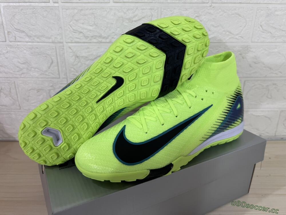 Unisex Nike Air Zoom Mercurial Superfly 10 Elite TF Artificial Turf Low-Tops Football Shoes - Yellow/Black/Blue